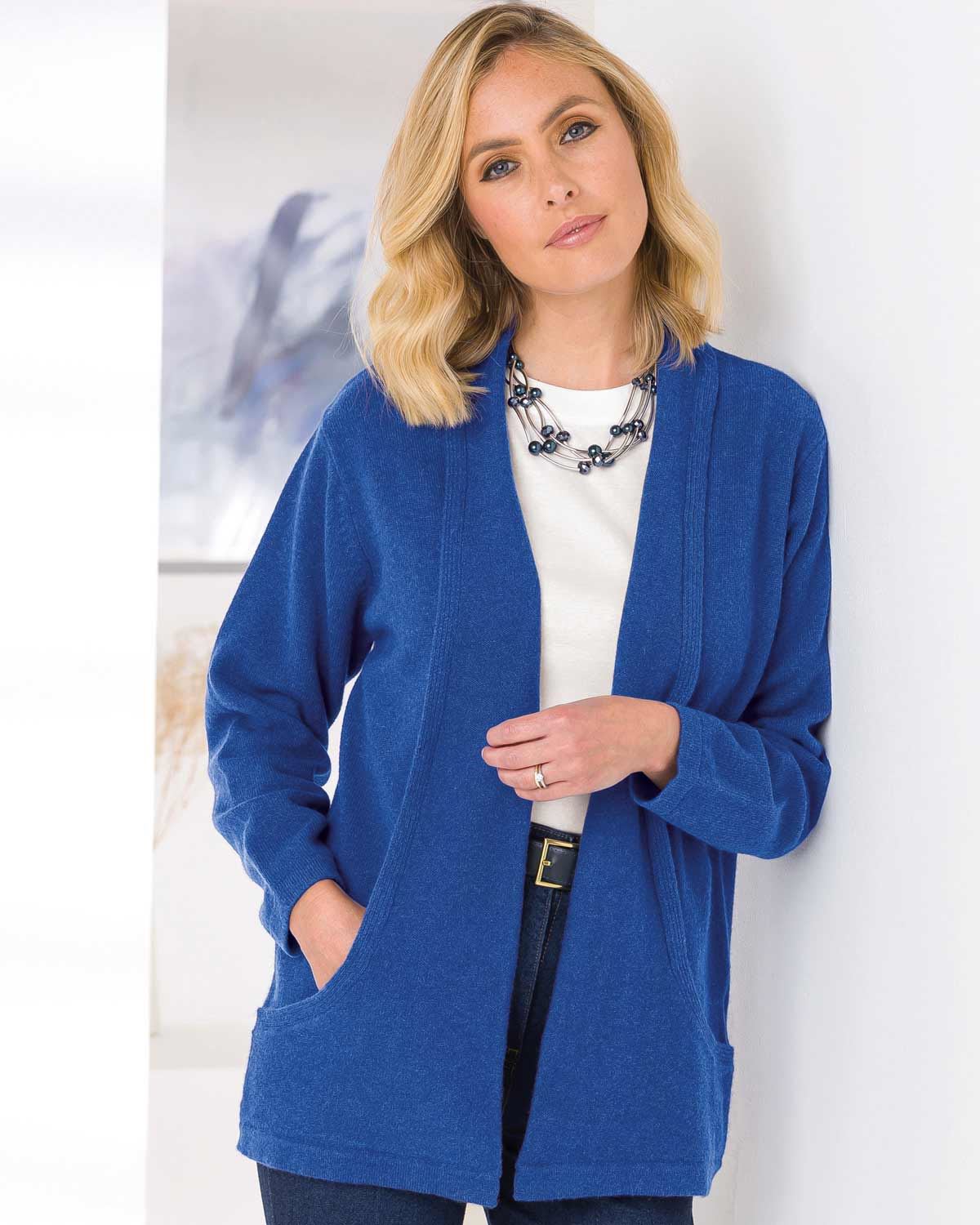 Sienna Edge to Edge Cardigan - Cobalt - The Classic Boutique
