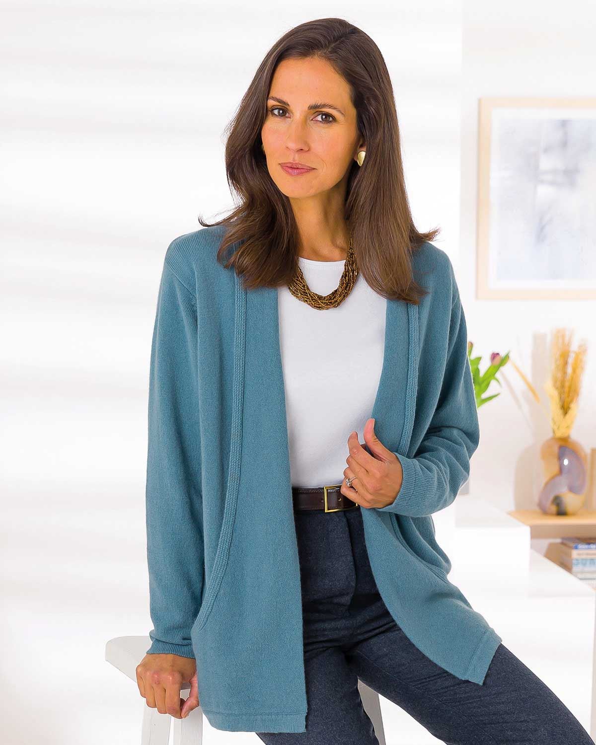 Sienna Edge to Edge Cardigan - Storm - The Classic Boutique