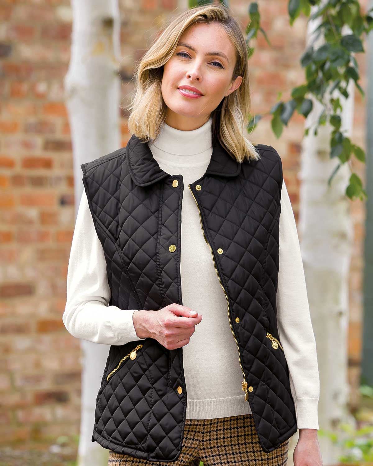 Quilted Gilet - Black - The Classic Boutique