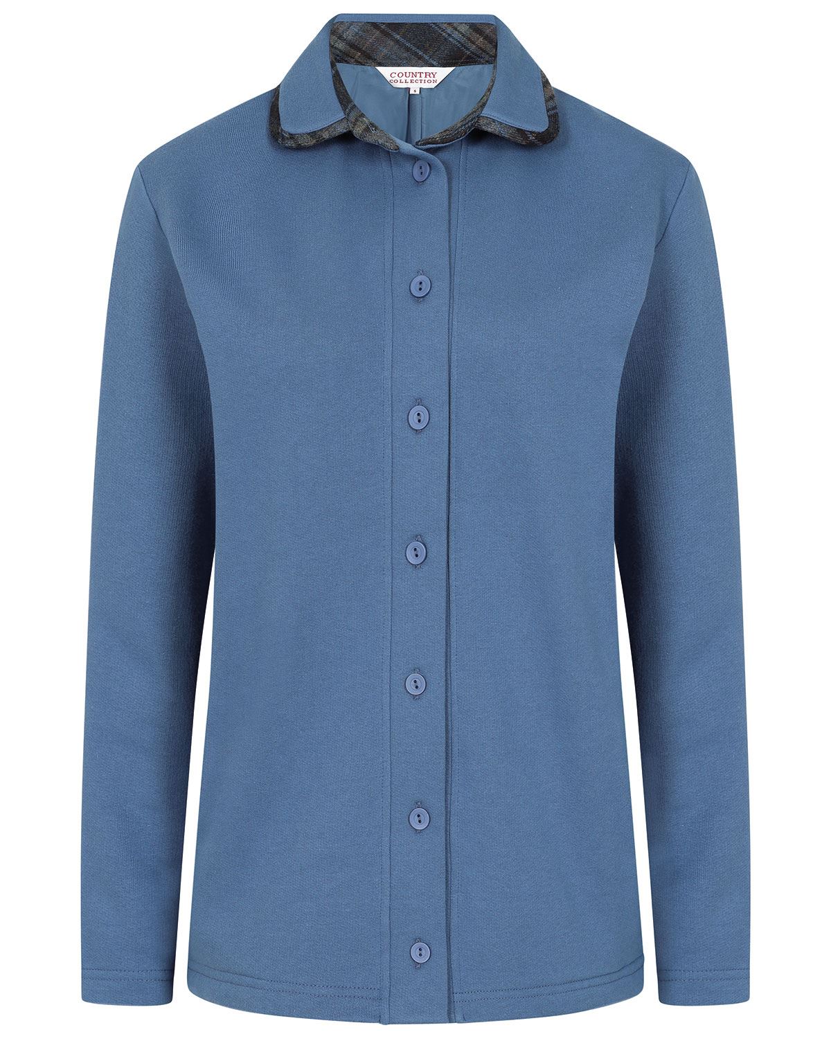 Dover Trimmed Fleece Ladies Leisure Cardigan - Blue - Image 2 - The Classic Boutique