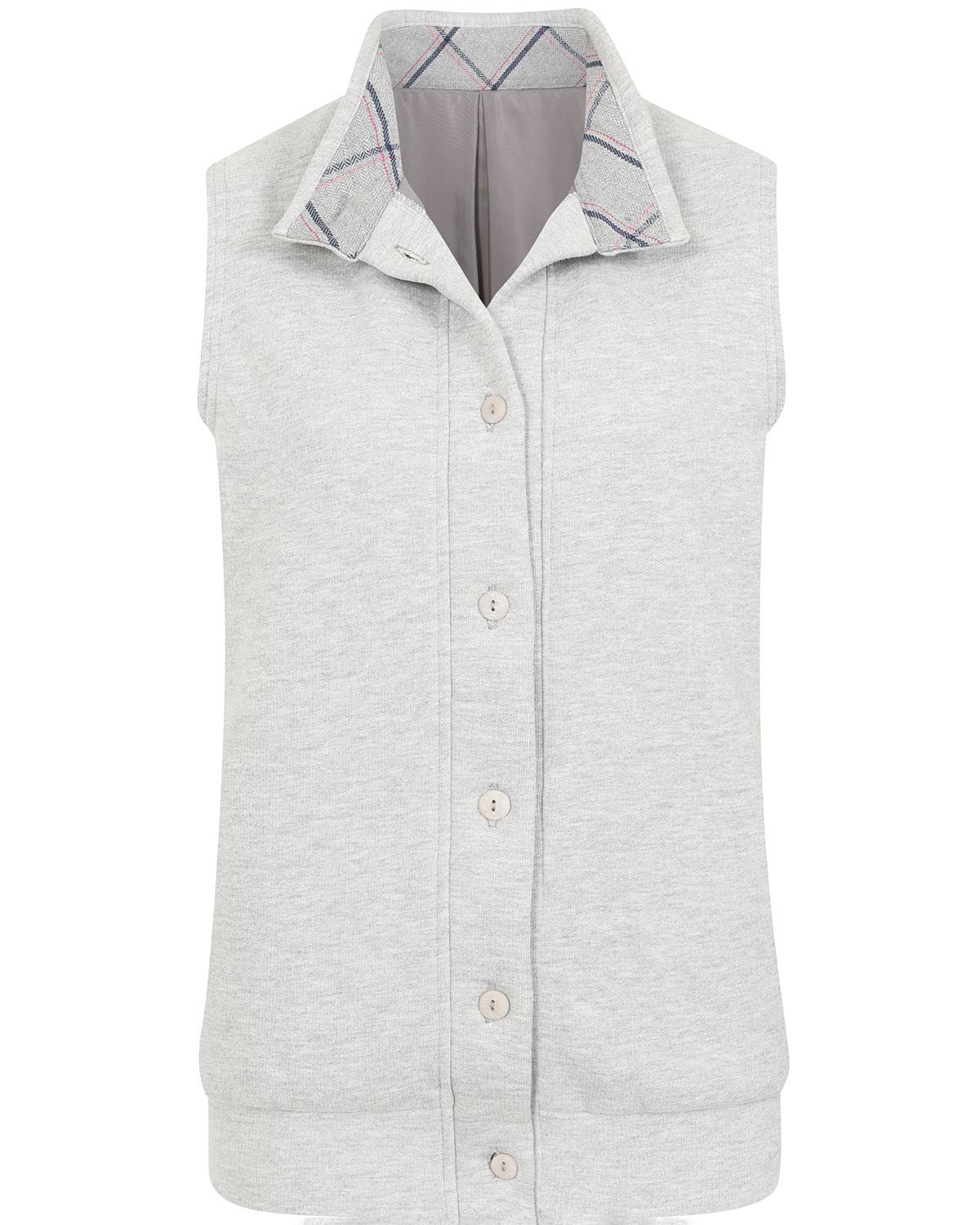 Rhodes Ladies Cowl Neck Trimmed Ladies Leisure Gilet - Silver - Image 2 - The Classic Boutique