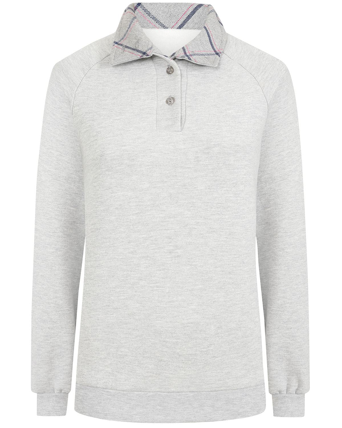 Rhodes Ladies Leisure Cowl Neck Ladies Sweatshirt - Silver - Image 2 - The Classic Boutique