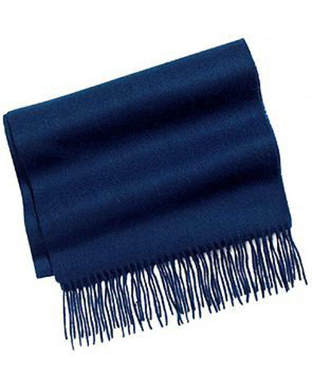 Pure Lambswool Scarf - Navy - Image 2 - The Classic Boutique