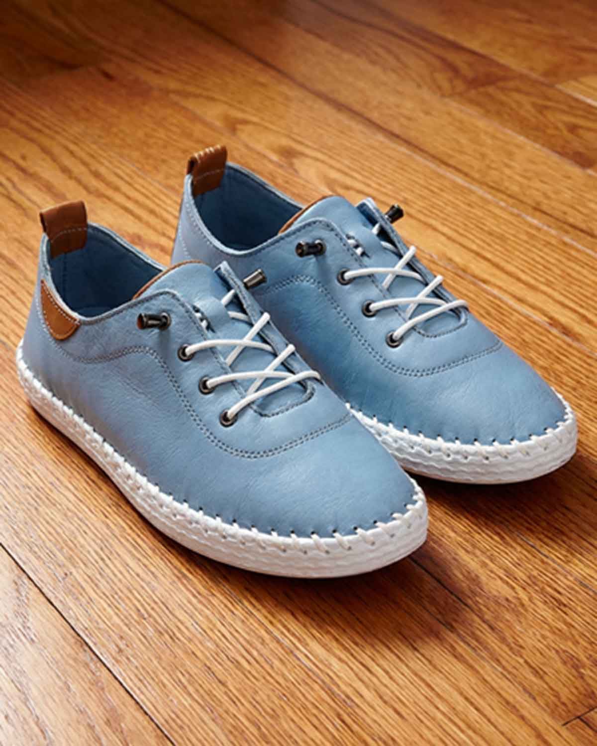 Lunar Leather St Ives Shoe - Blue - Lunar