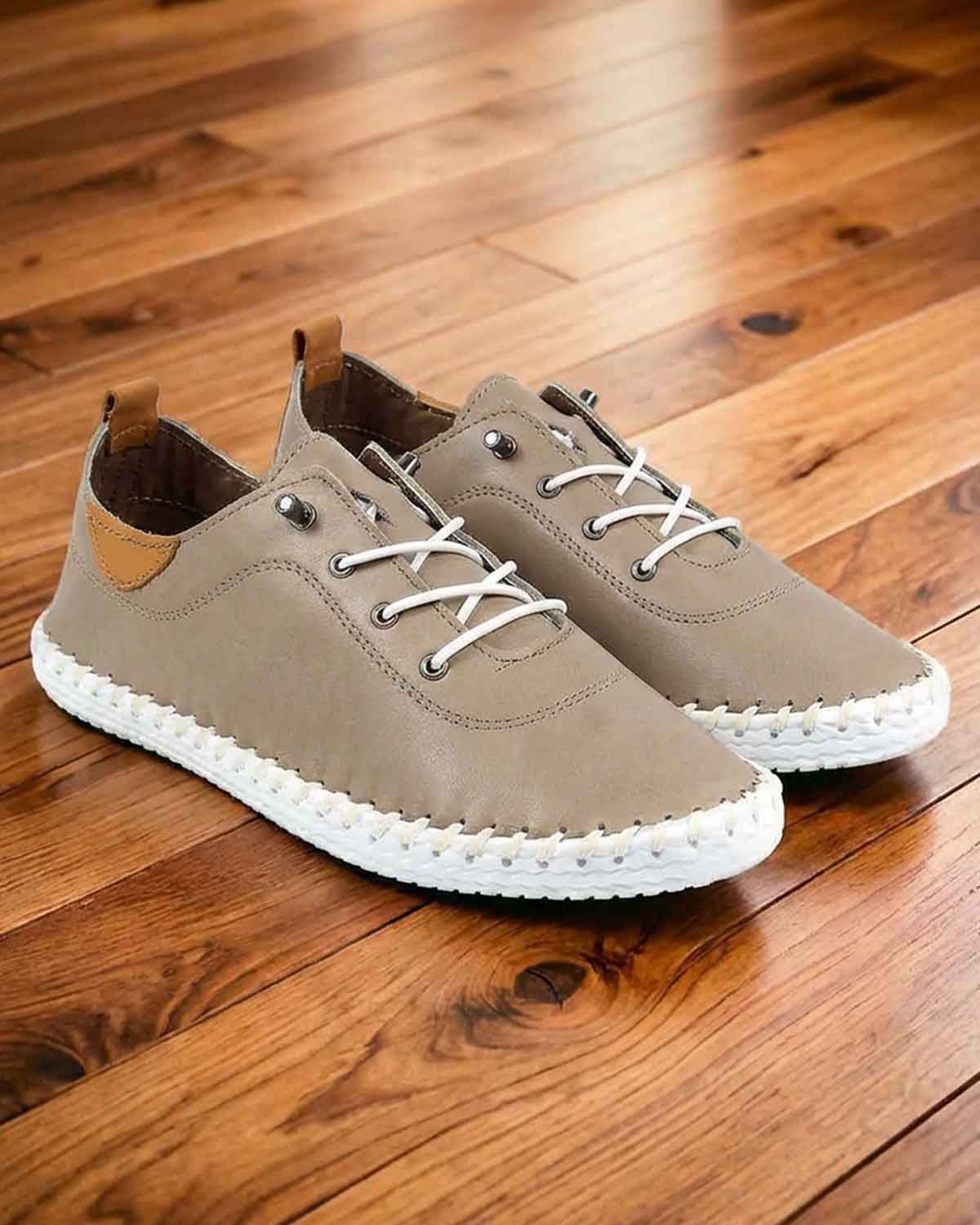 Lunar Leather St Ives Shoe - Taupe - Lunar