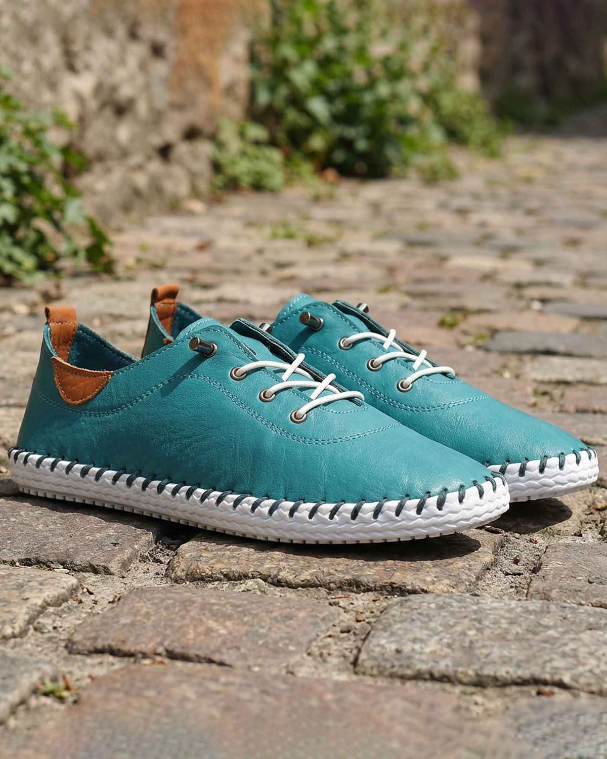 Lunar Leather St Ives Shoe - Teal - Lunar