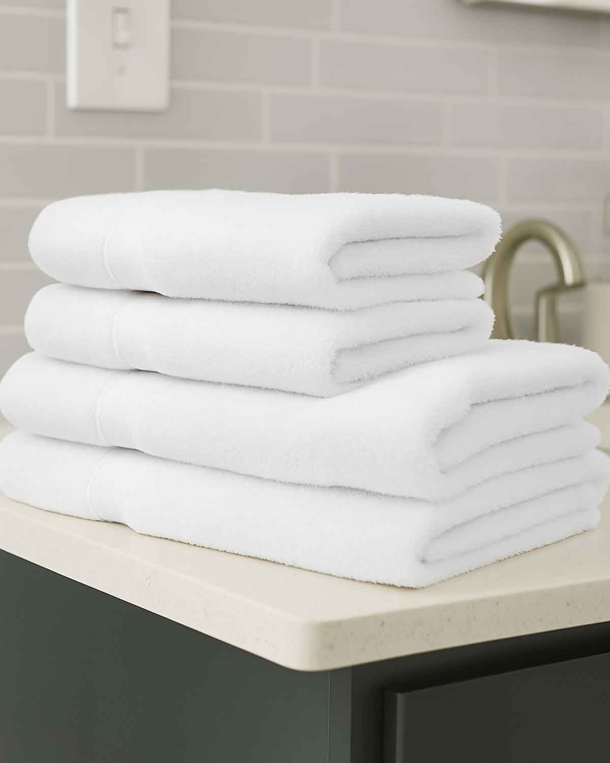 Soft Pure Cotton Towels - White - The Classic Boutique