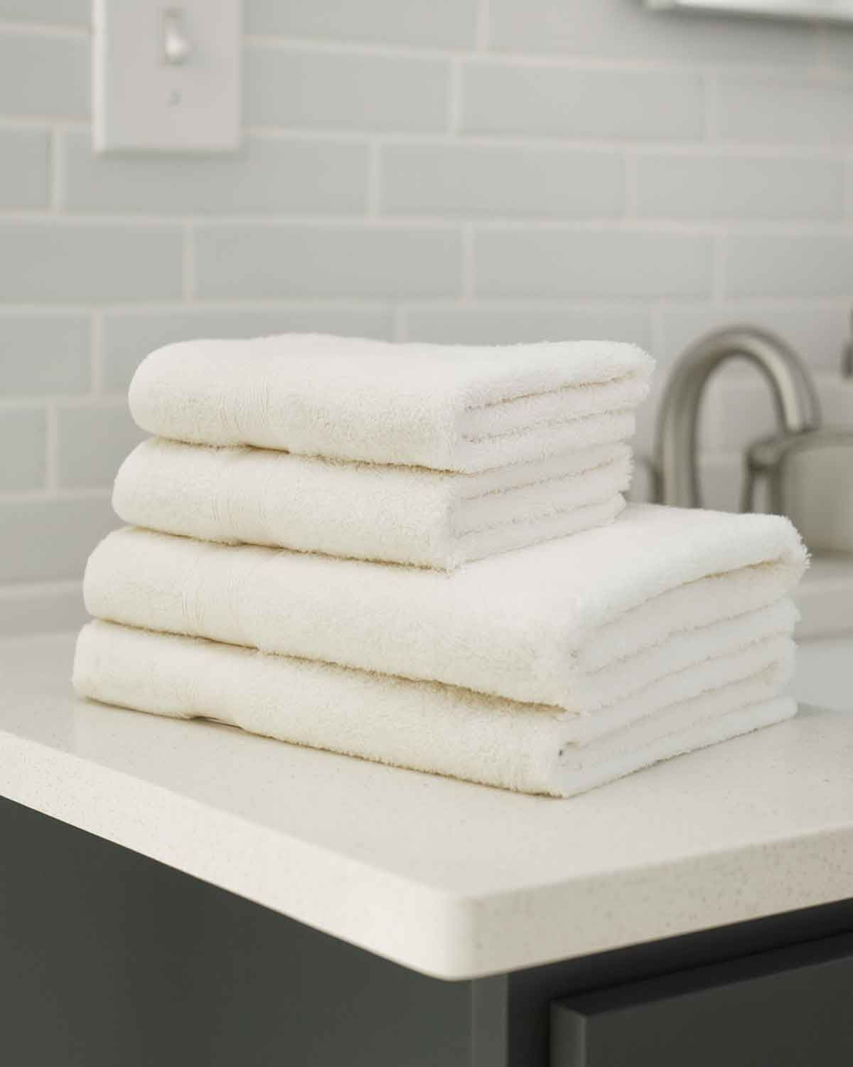 Soft Pure Cotton Towels - Ivory - The Classic Boutique