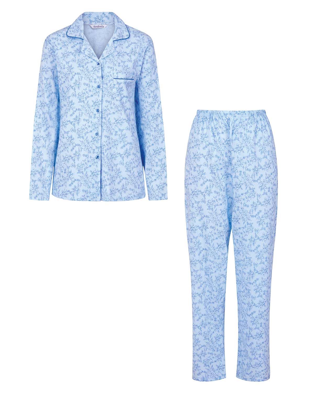 Slenderella Pyjamas Freda - Blue - Image 1 - The Classic Boutique
