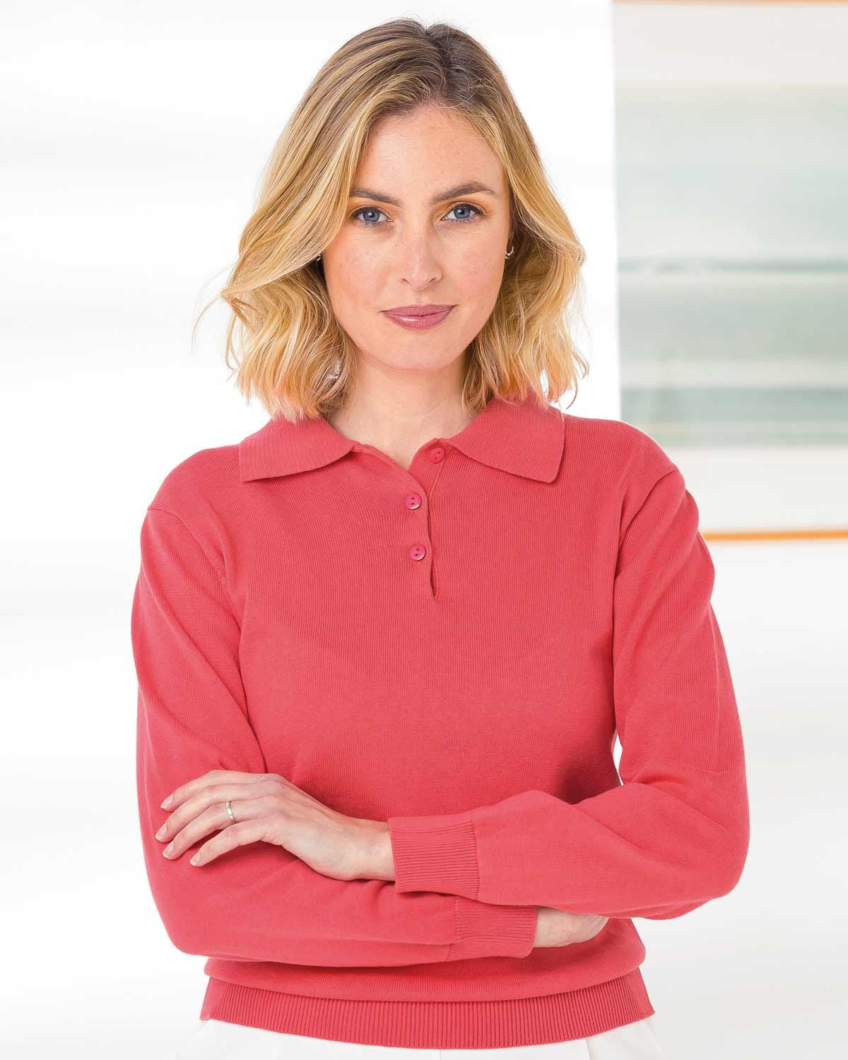 Cotton Collar Polo - Water Melon - The Classic Boutique