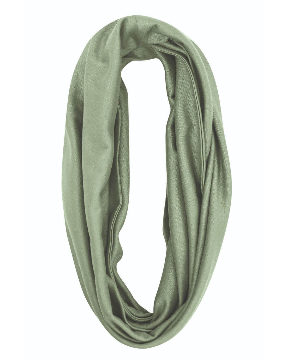 Silky Cotton Snood Scarf - Sage - The Classic Boutique
