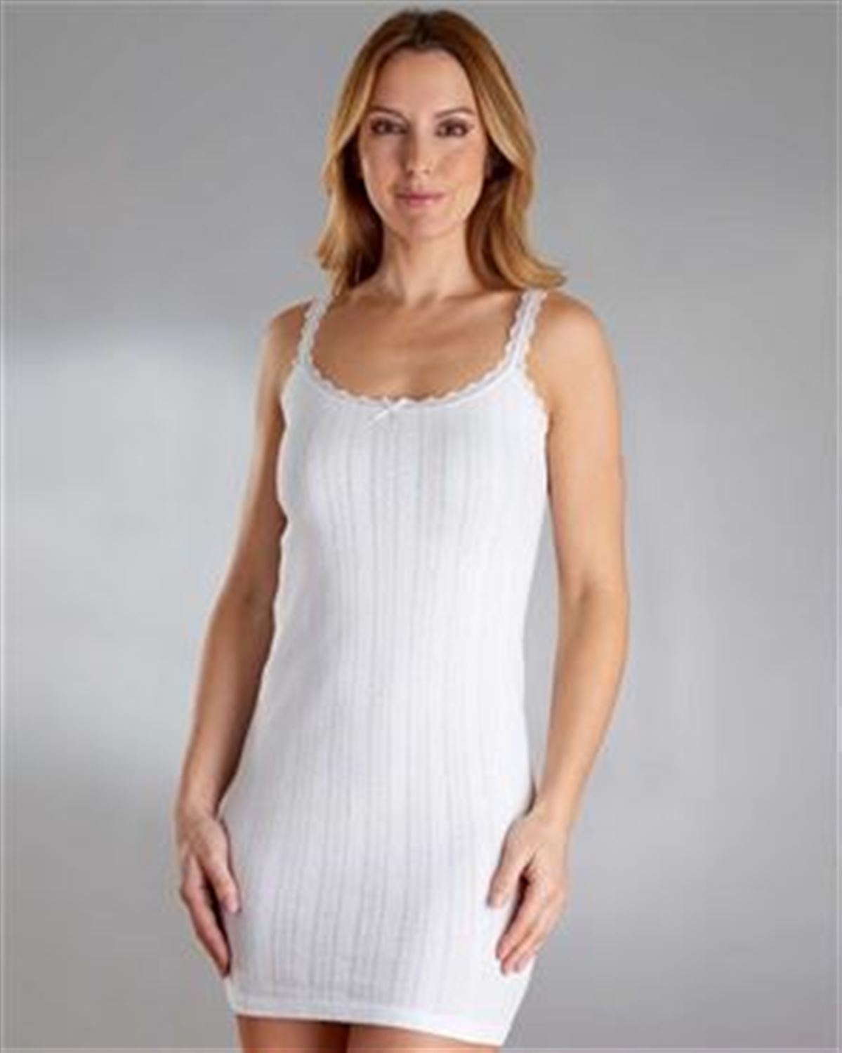 Vedonis Seamless French Neck Vest - White Cotton - Image 2 - The Classic Boutique