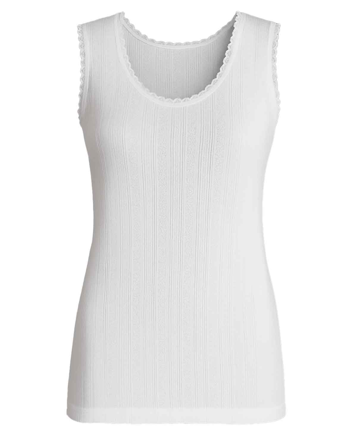 Vedonis Seamless Sleeveless Top - White Cotton - Image 1 - The Classic Boutique