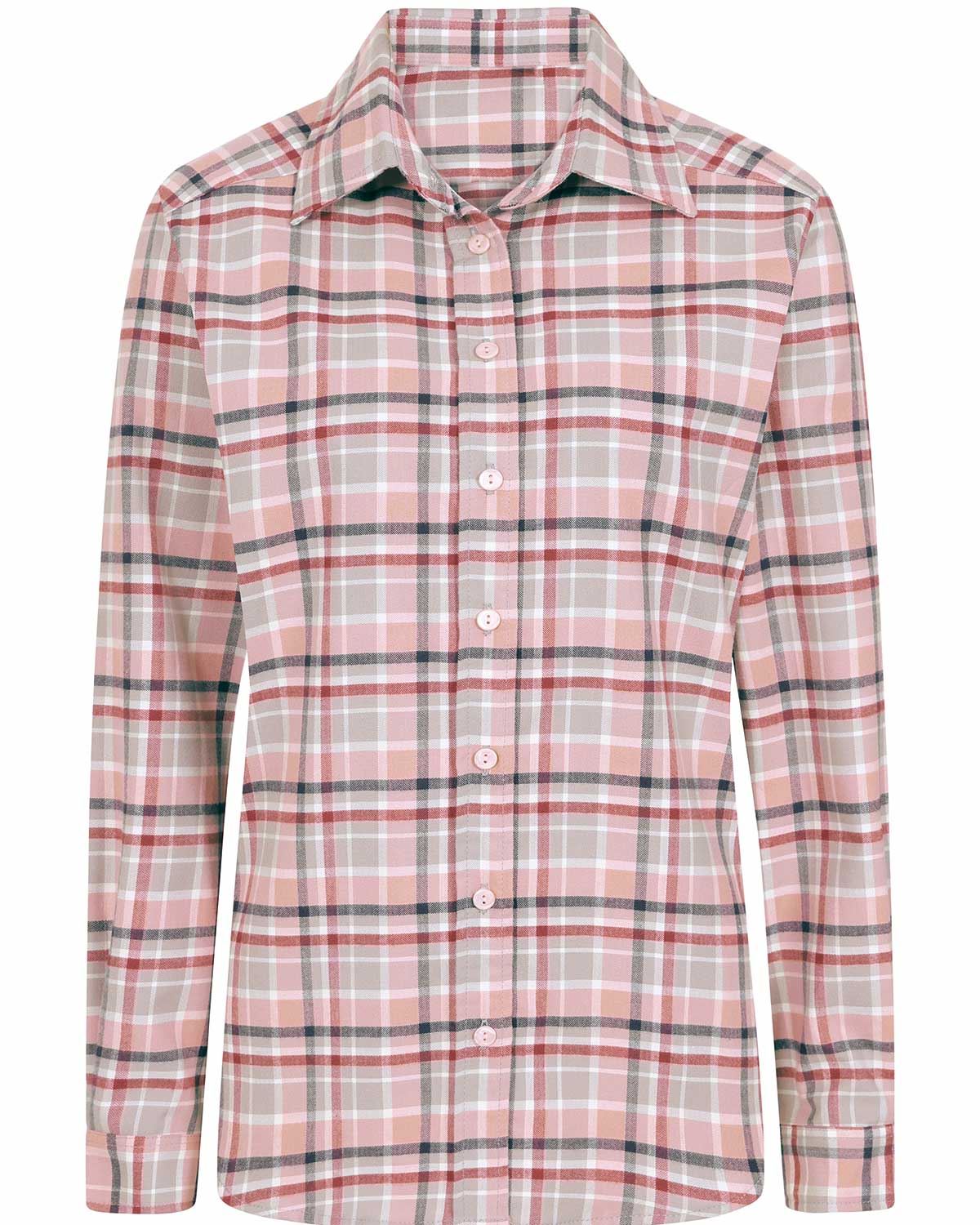 Annalise Cotton Long Sleeve Checked Blouse - Image 2 - The Classic Boutique