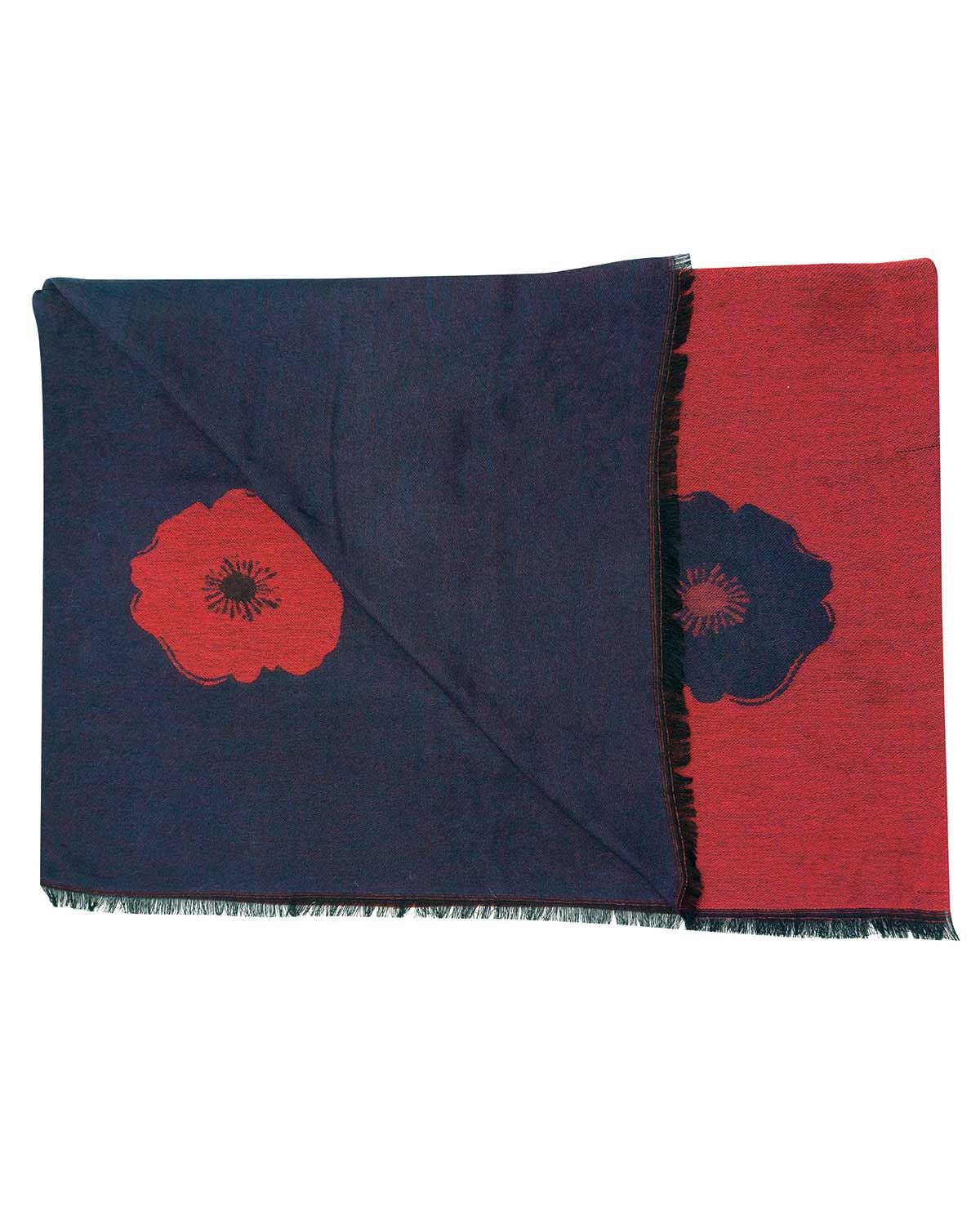 Reversible Poppy Ladies Scarf - Image 2 - The Classic Boutique
