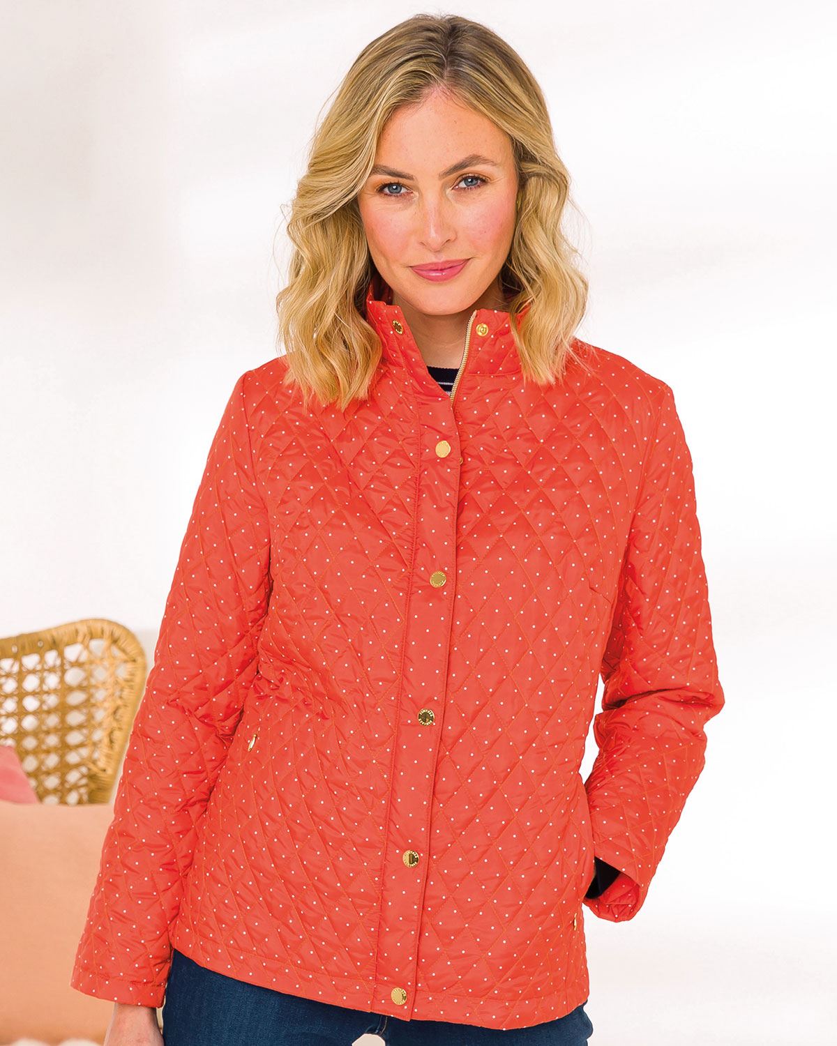Donna Patterned Zip front Showerproof Jacket - Image 2 - The Classic Boutique