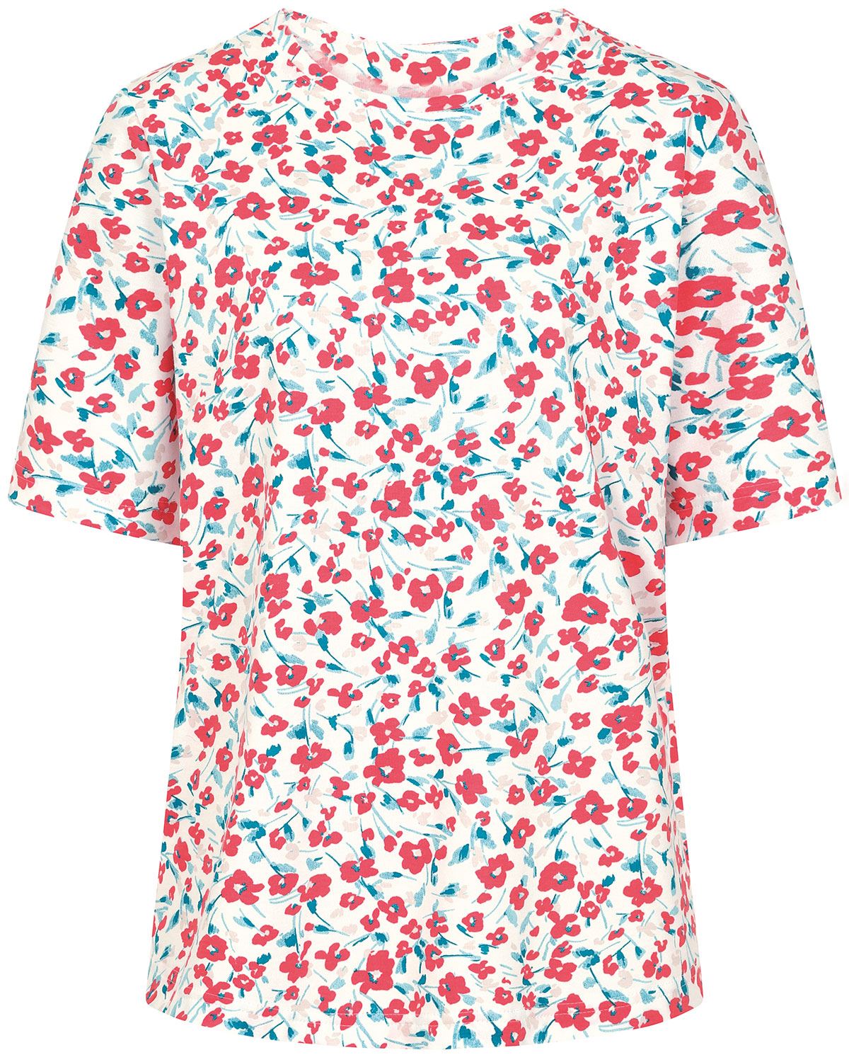 Eve Floral Short Sleeve Cotton Top - Image 2 - The Classic Boutique