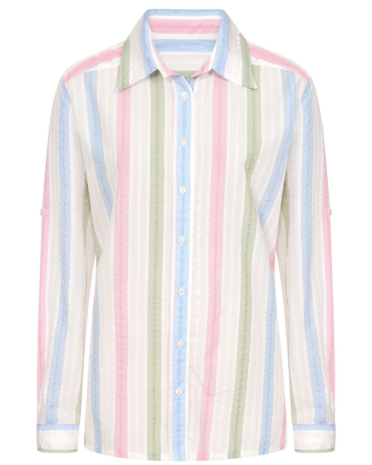 Christine Striped Long Sleeve Lyocell Blouse - Image 2 - The Classic Boutique