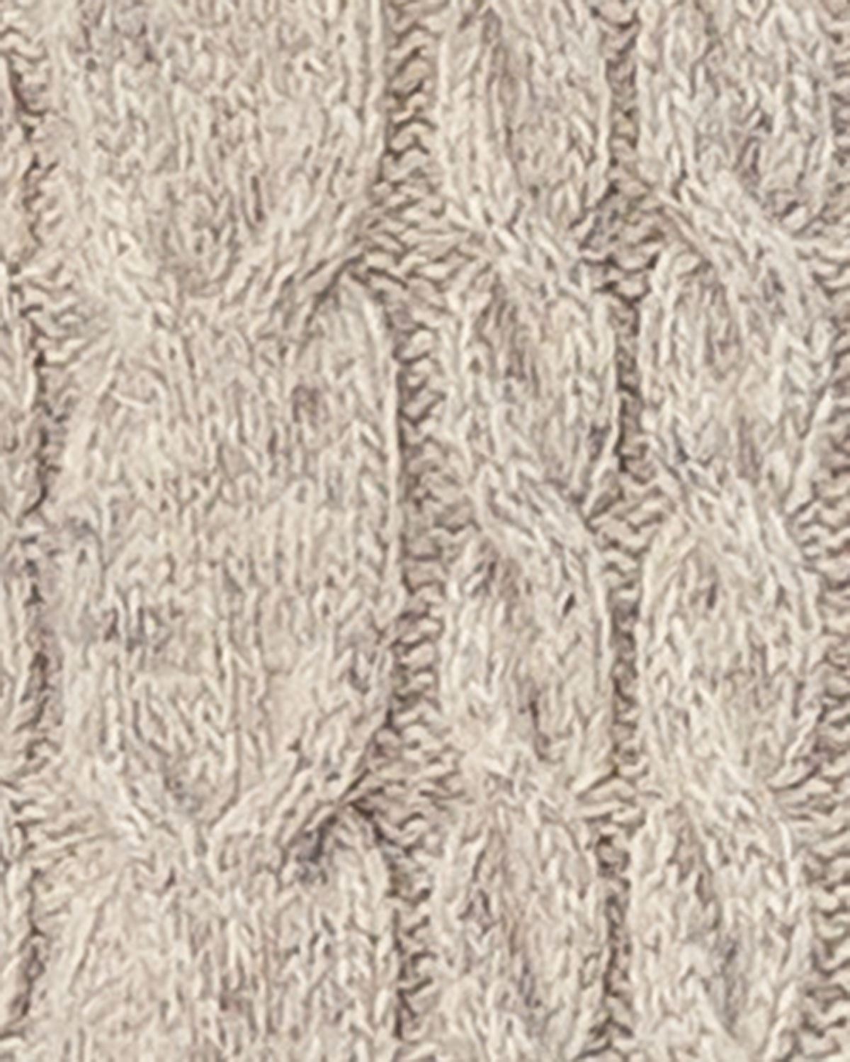 Elsie Longline Pure Shetland Wool Cable Cardigan - Natural - Image 3 - The Classic Boutique