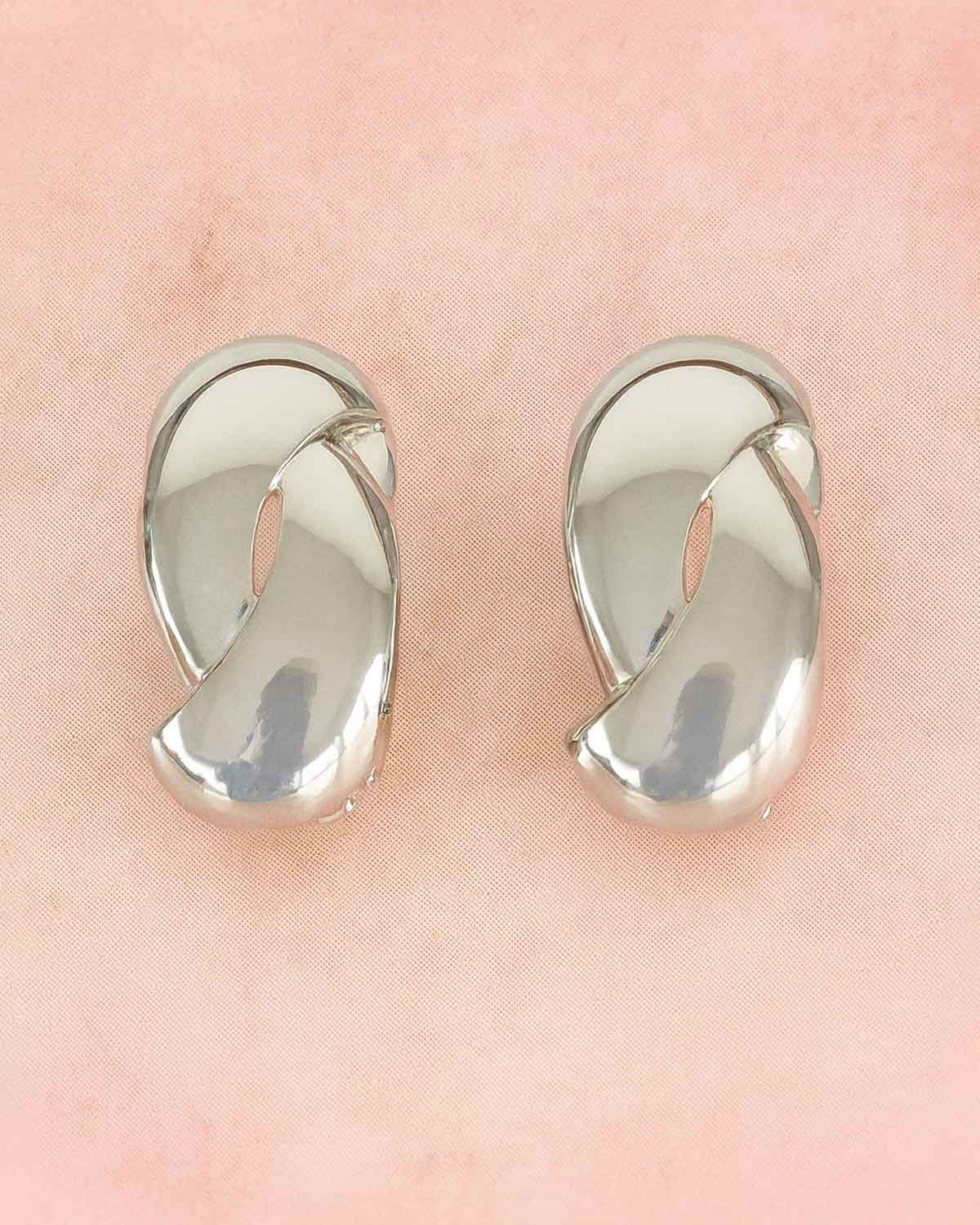 Miriam Ladies Silver Effect Clip On Earrings - Image 1 - The Classic Boutique