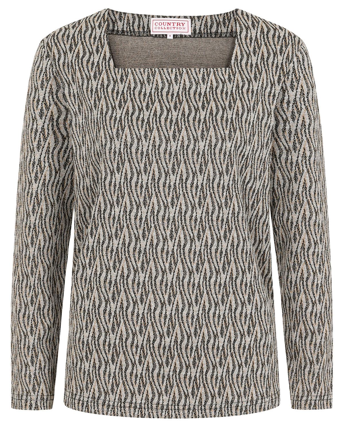 Shelly Patterned Square Neck Top - Image 2 - The Classic Boutique
