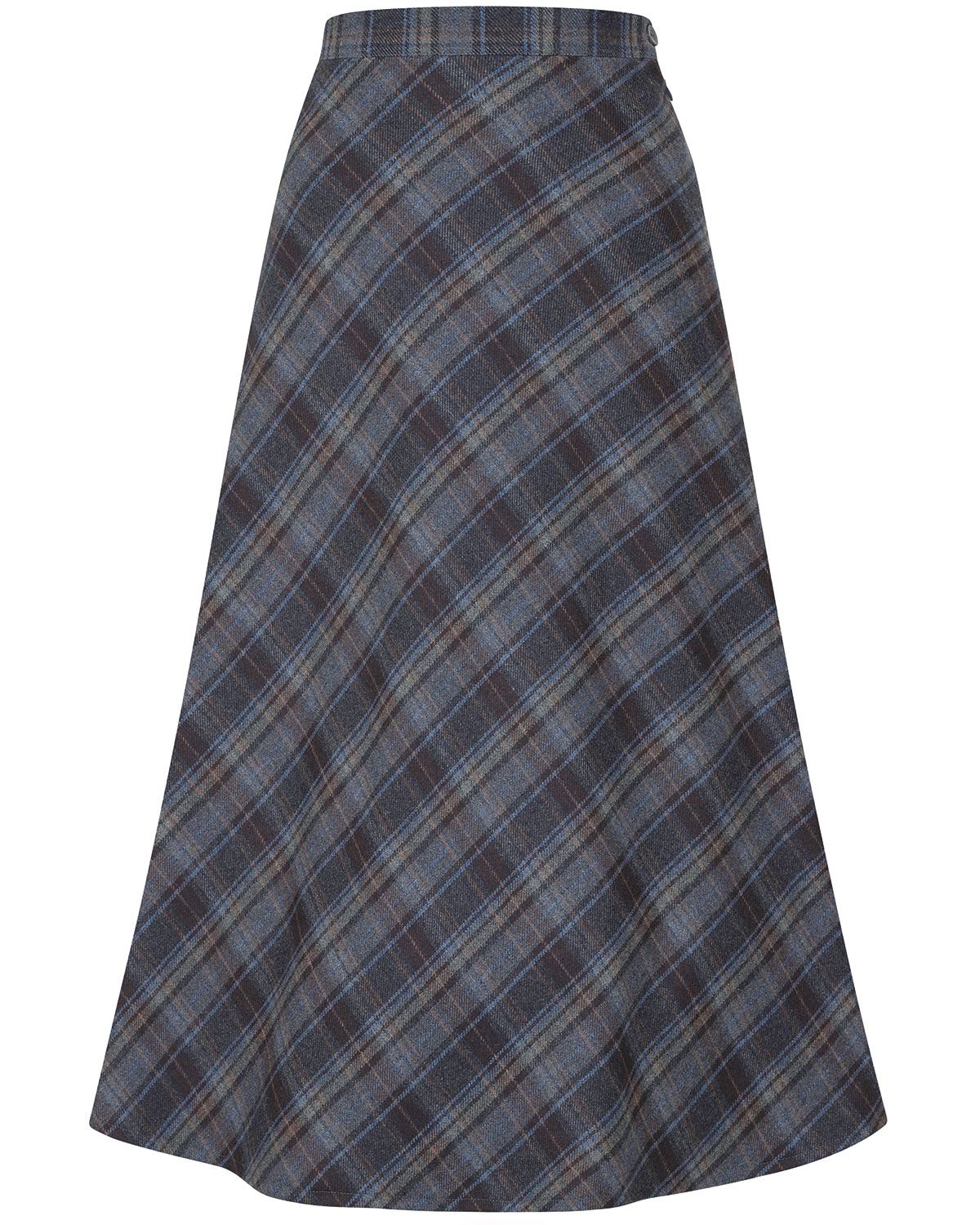 Dover Wool Blend Checked Bias Skirt - Image 2 - The Classic Boutique