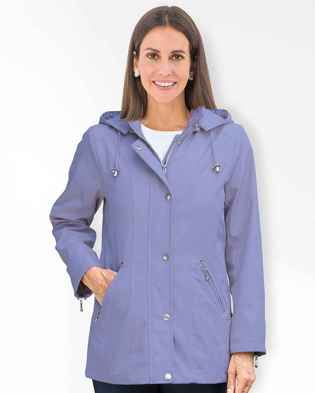 Sheila Waterproof Jacket - Lavender - Image 1 - The Classic Boutique
