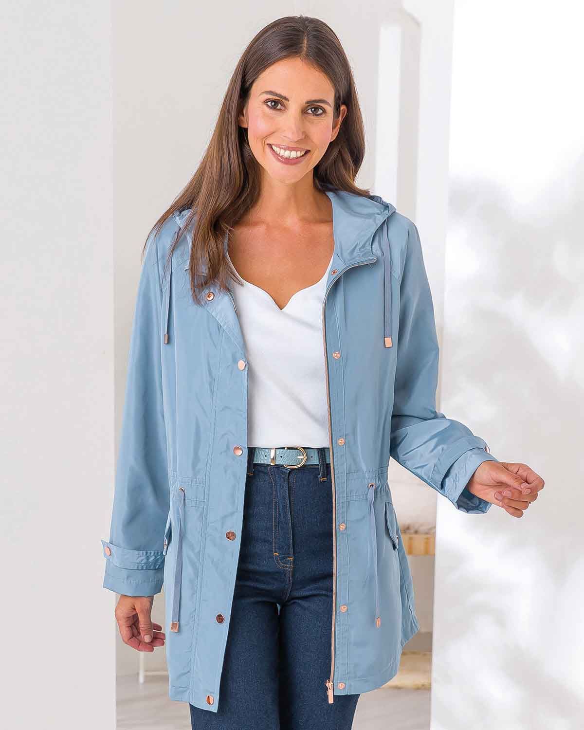Bertha Showerproof Parka Style Jacket - Image 2 - The Classic Boutique
