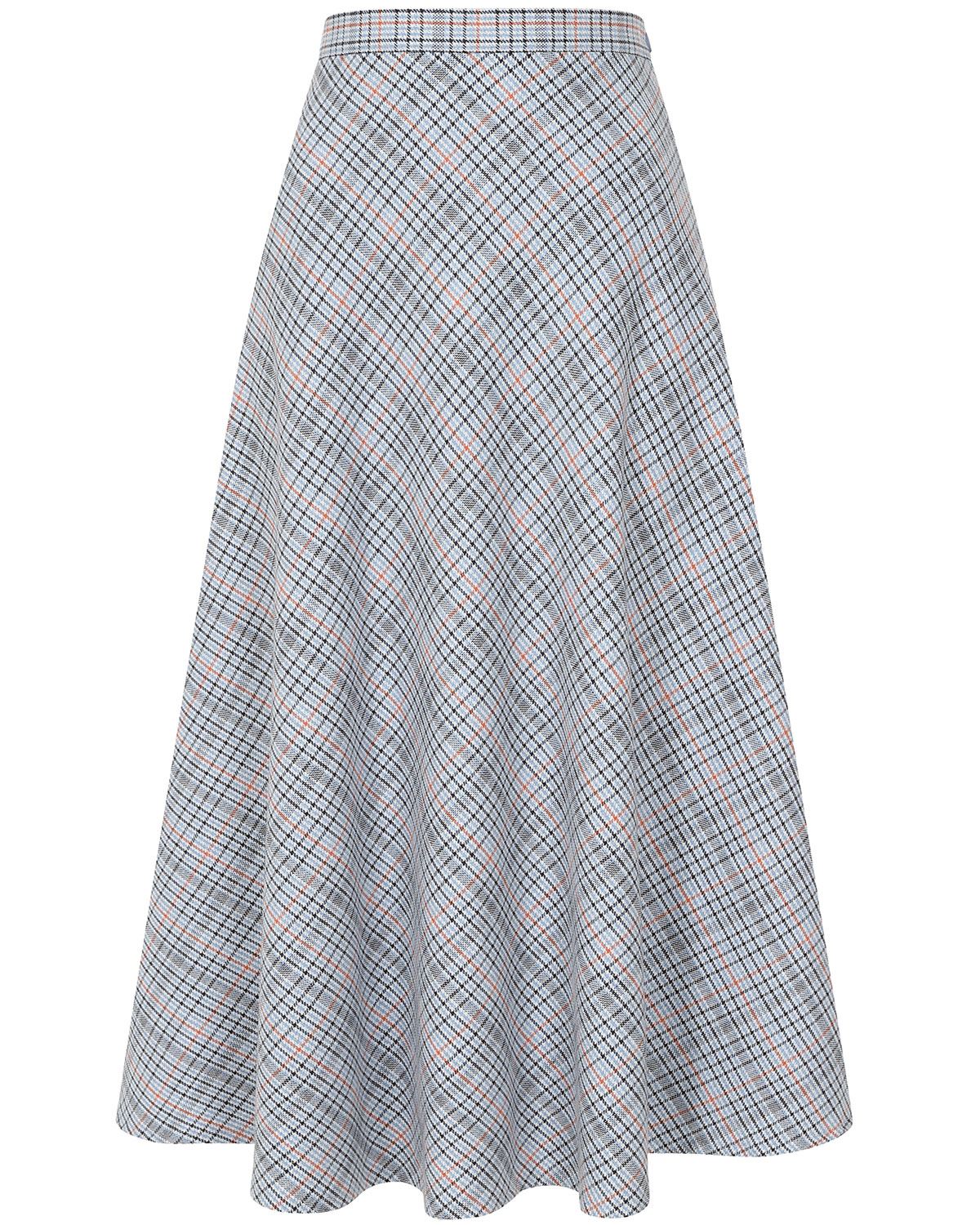 Torquay Wool Blend Checked Fully Lined Skirt - Image 2 - The Classic Boutique