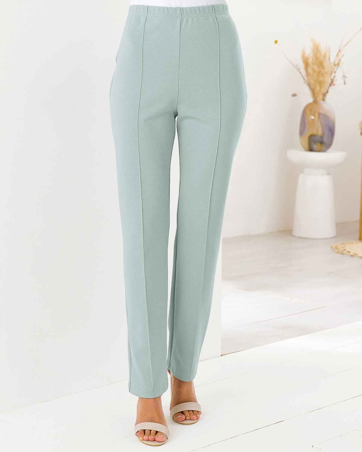 June Cotton Mix Pull On Trousers - The Classic Boutique