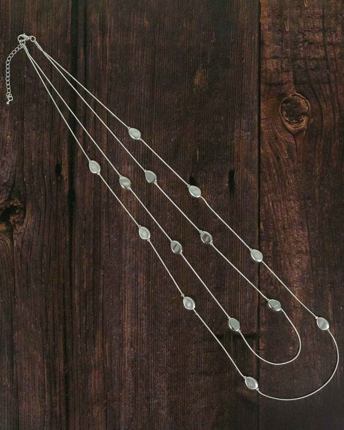 Ayla Silver Beaded Ladies Necklace - The Classic Boutique