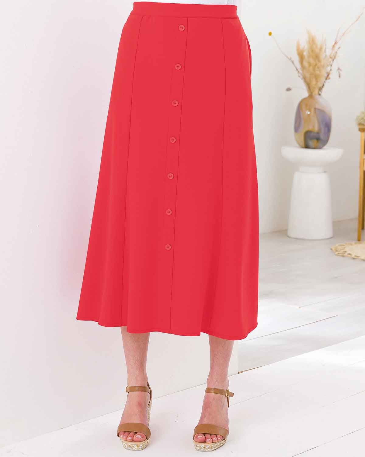 Michelle A Line Pull On Skirt - The Classic Boutique