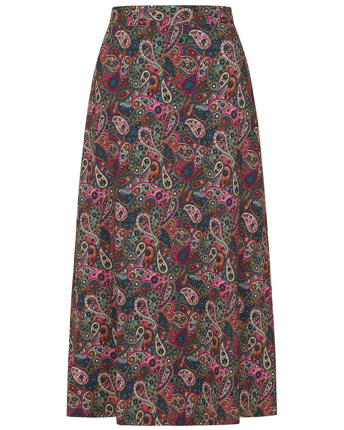 Rosalyn Patterned Viscose Pull On Skirt - Image 3 - The Classic Boutique