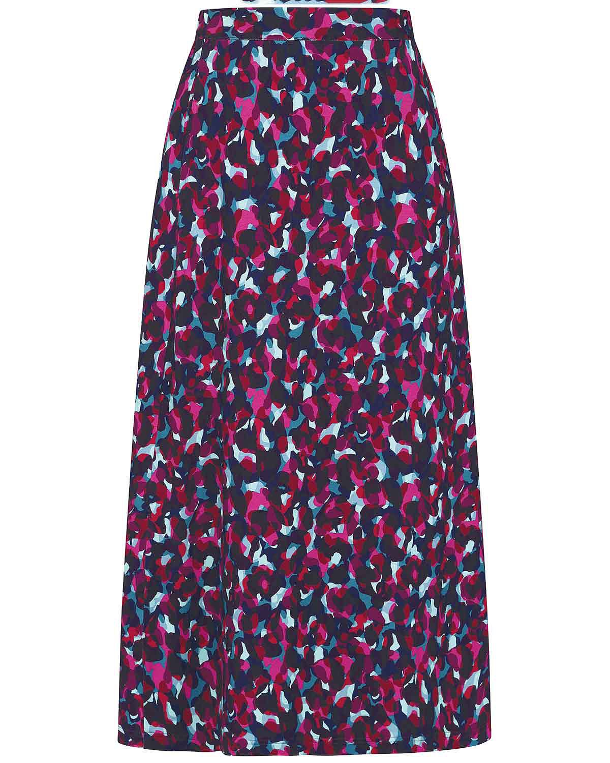 Darlene Patterned Viscose Pull On Skirt - Image 3 - The Classic Boutique