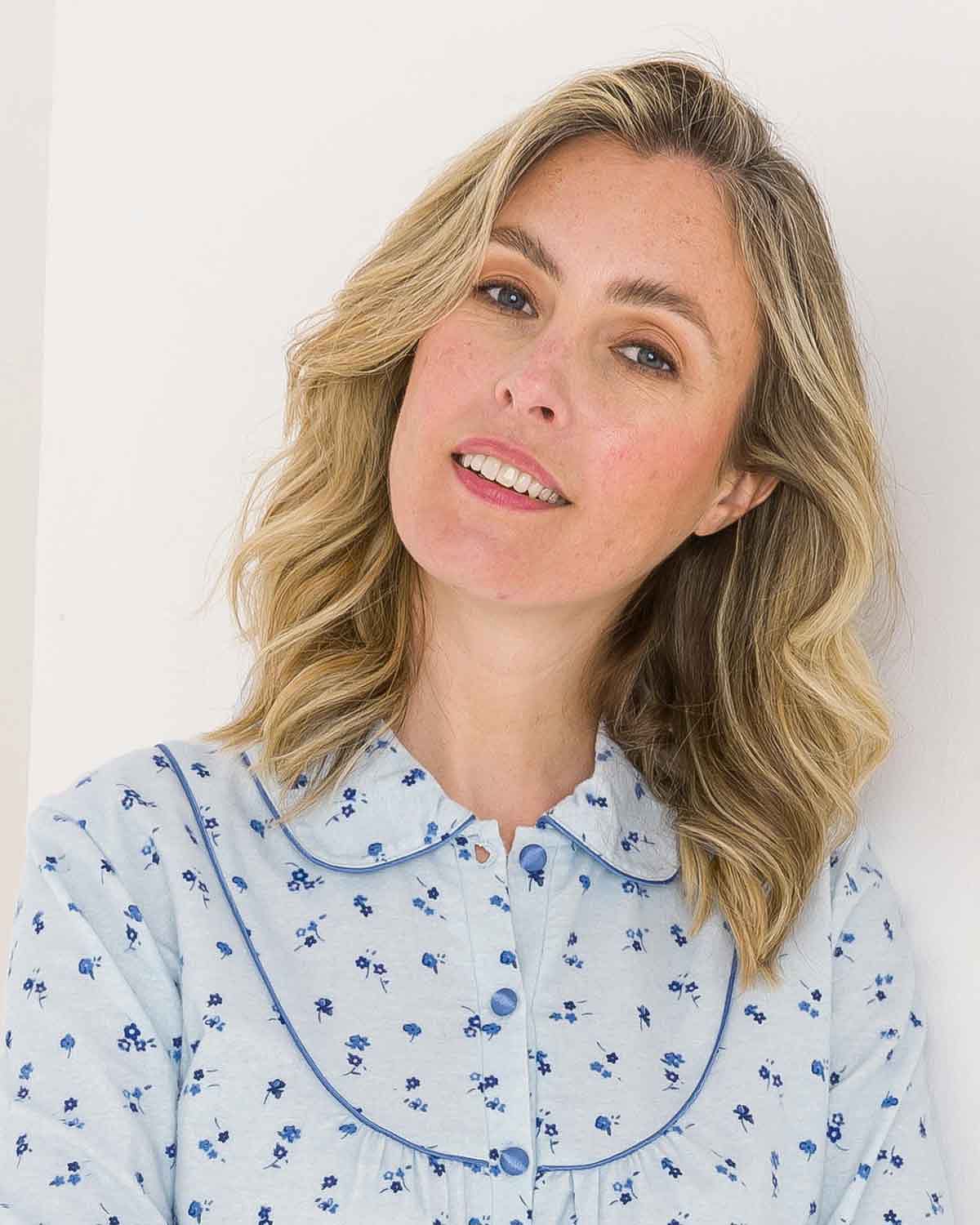 Slenderella Constance Long Sleeve Cotton Nightdress - Image 2 - The Classic Boutique