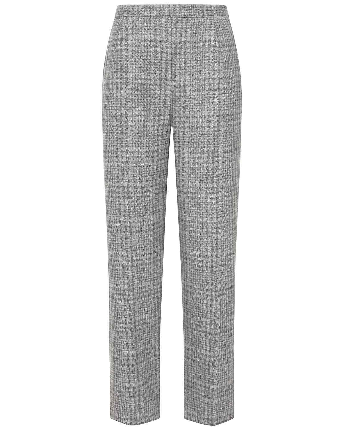 Glendale Checked Wool Blend Pull On Trousers - Image 3 - The Classic Boutique