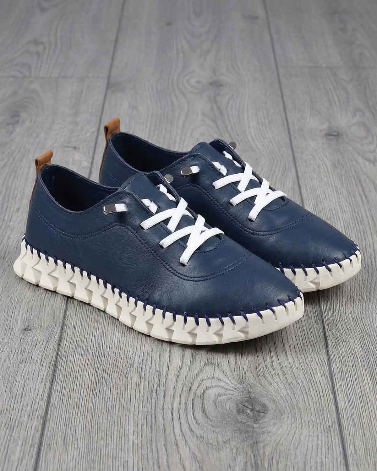 Lunar Slip On St Austell Ladies Shoe - Navy - Lunar