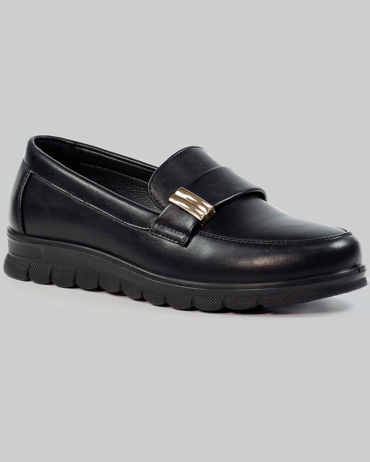 Lunar Slip On Salma Ladies Shoe - Black - Image 2 - The Classic Boutique