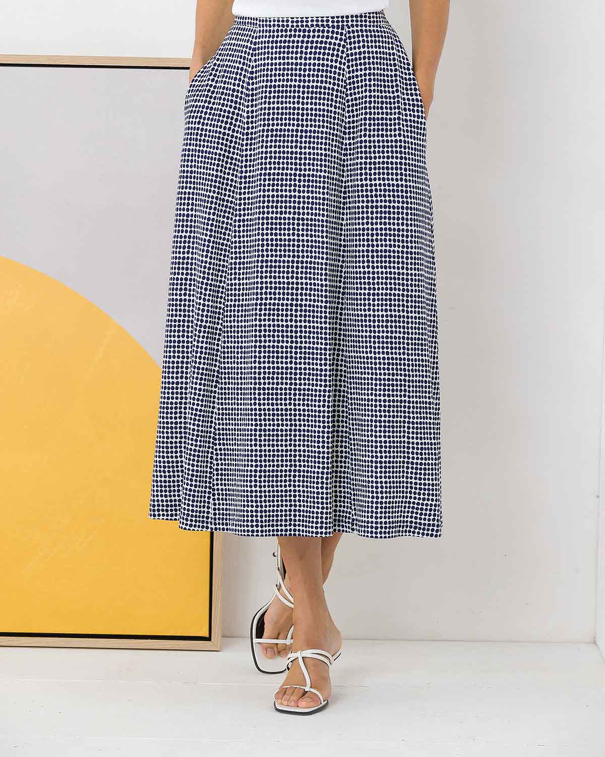 Valentina Patterned Viscose Pull On Lined Skirt - Image 2 - The Classic Boutique