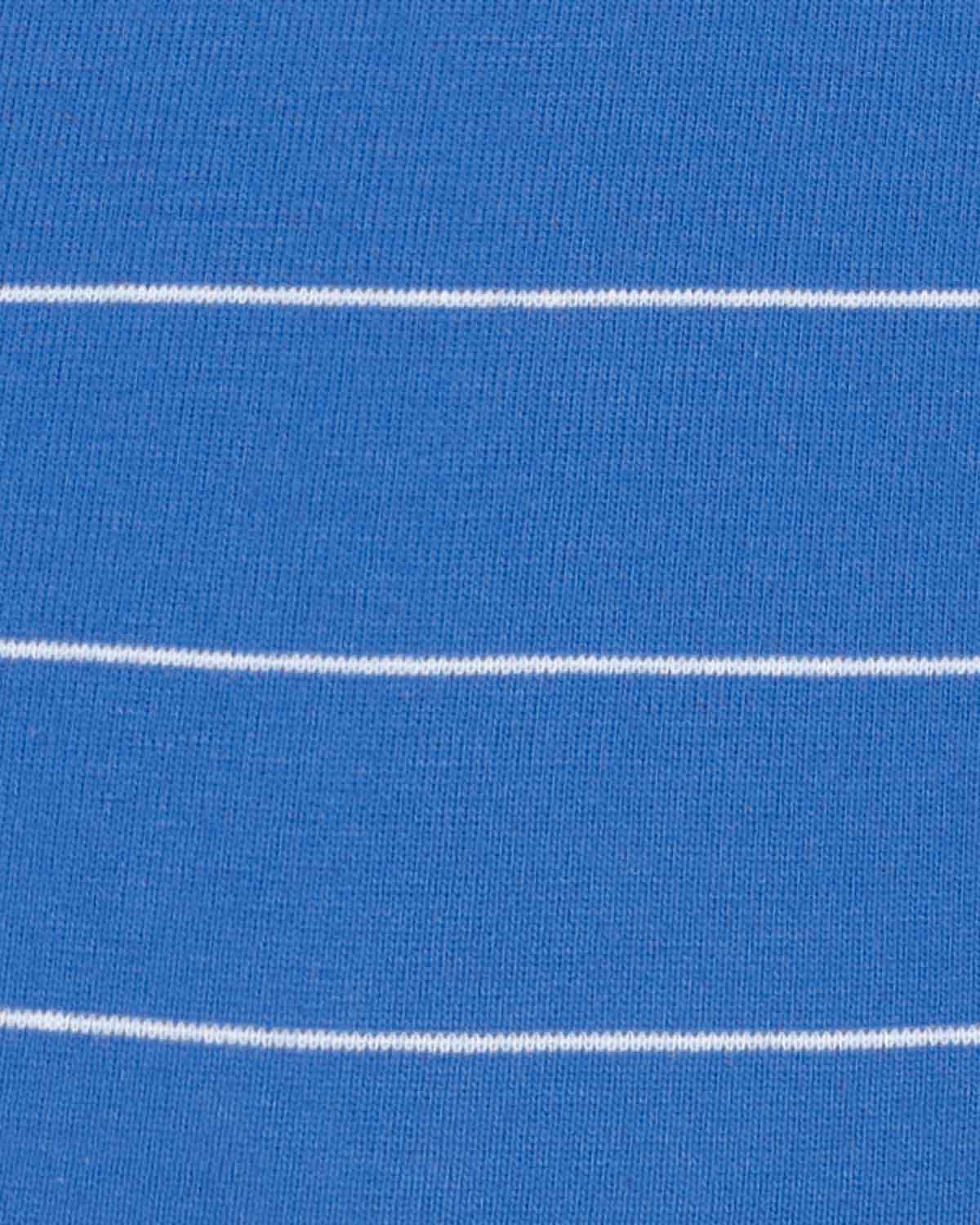 Sarah Striped Long Sleeve Cotton Polo Top - Navy - Image 4 - The Classic Boutique