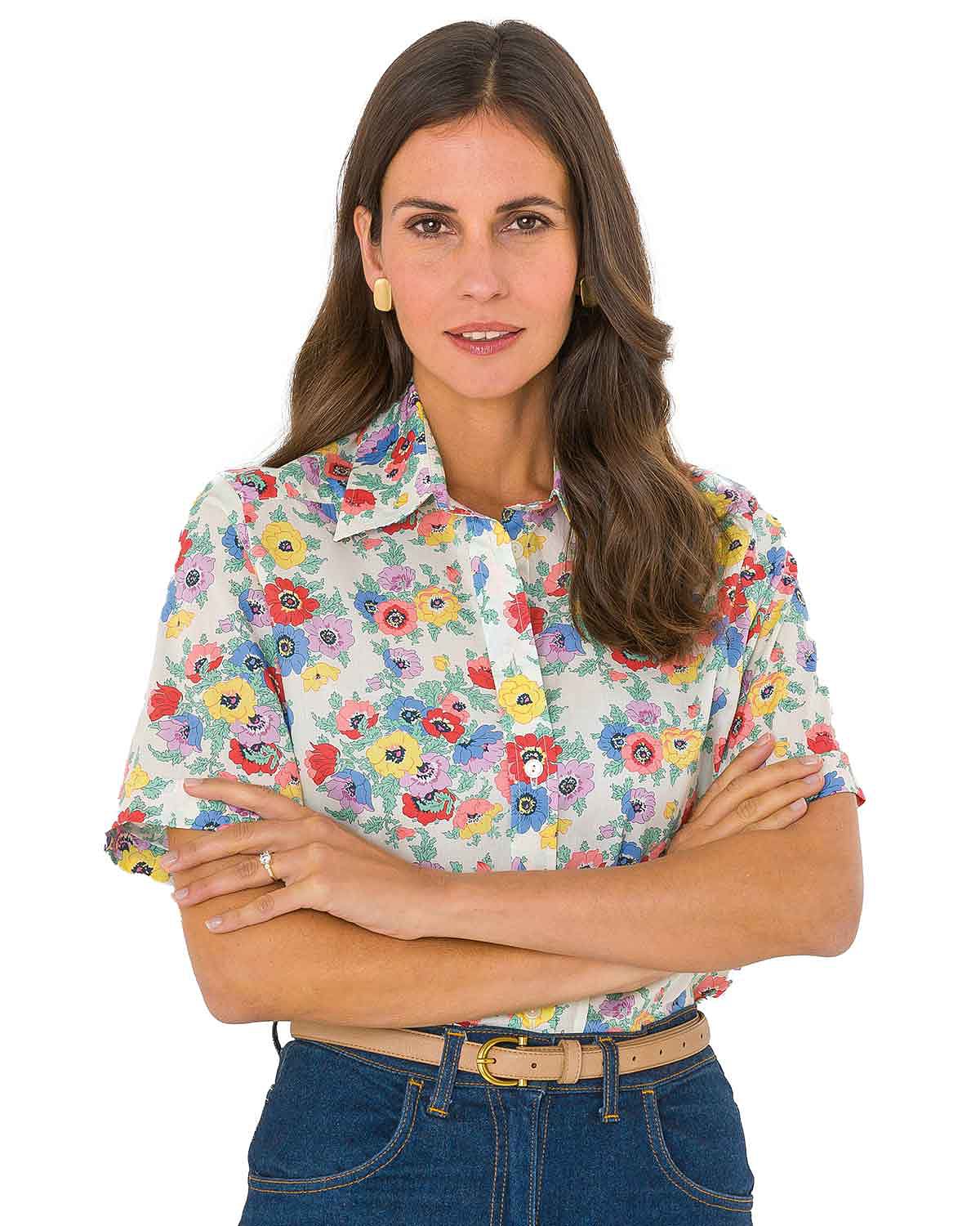 Mirabelle Tana Lawn® Short Sleeve Blouse - Image 1 - The Classic Boutique
