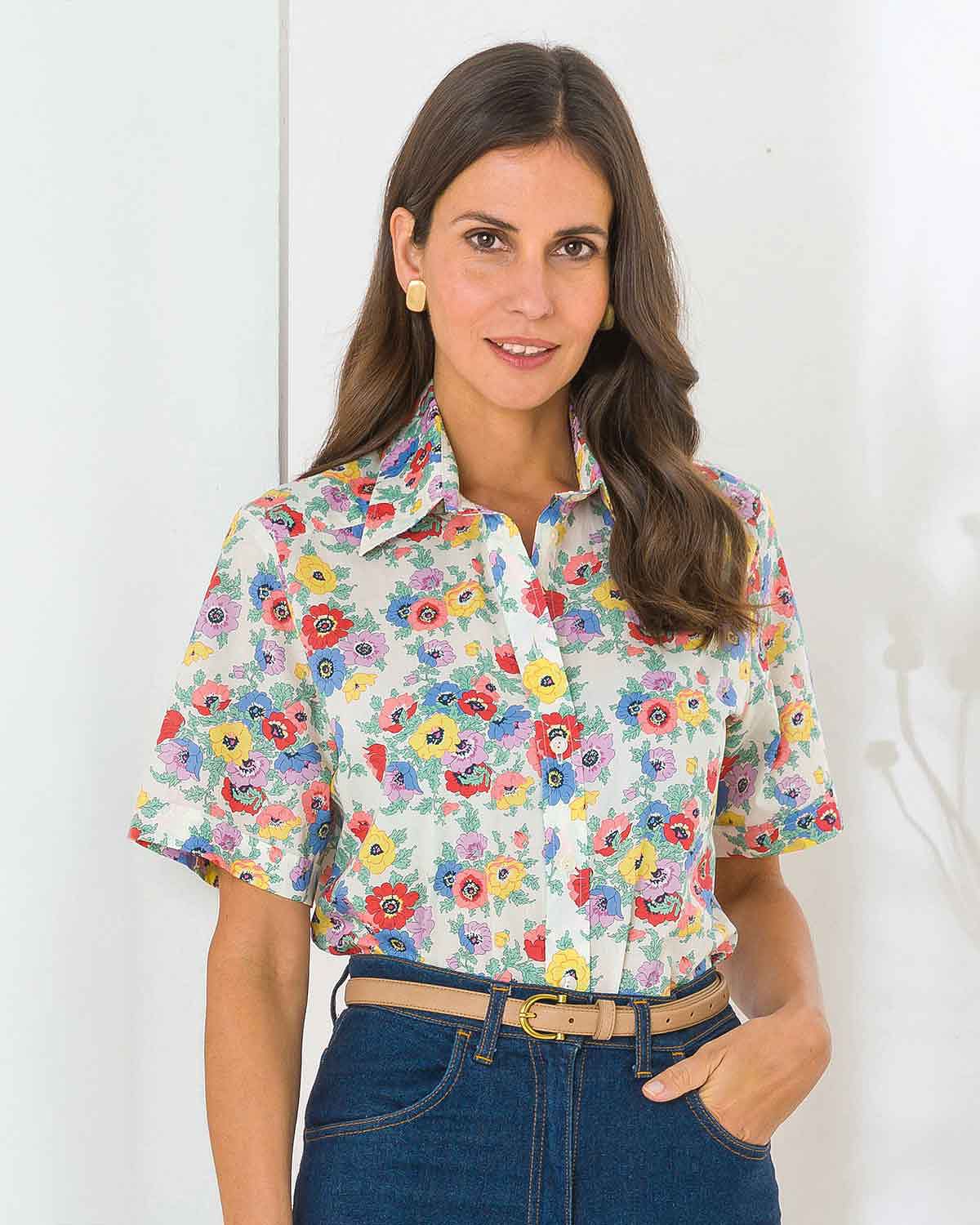 Mirabelle Tana Lawn® Short Sleeve Blouse - Image 2 - The Classic Boutique