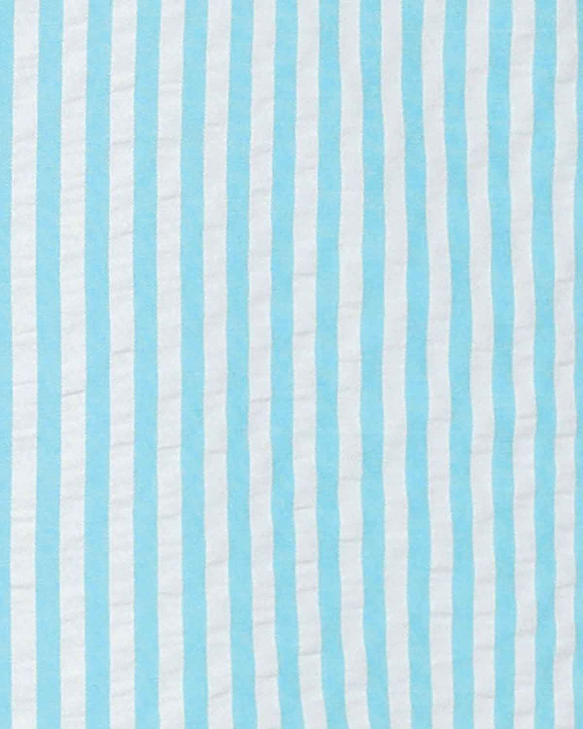Maryanne Striped Cotton Mix Short Sleeve Blouse - Turquoise - Image 3 - The Classic Boutique