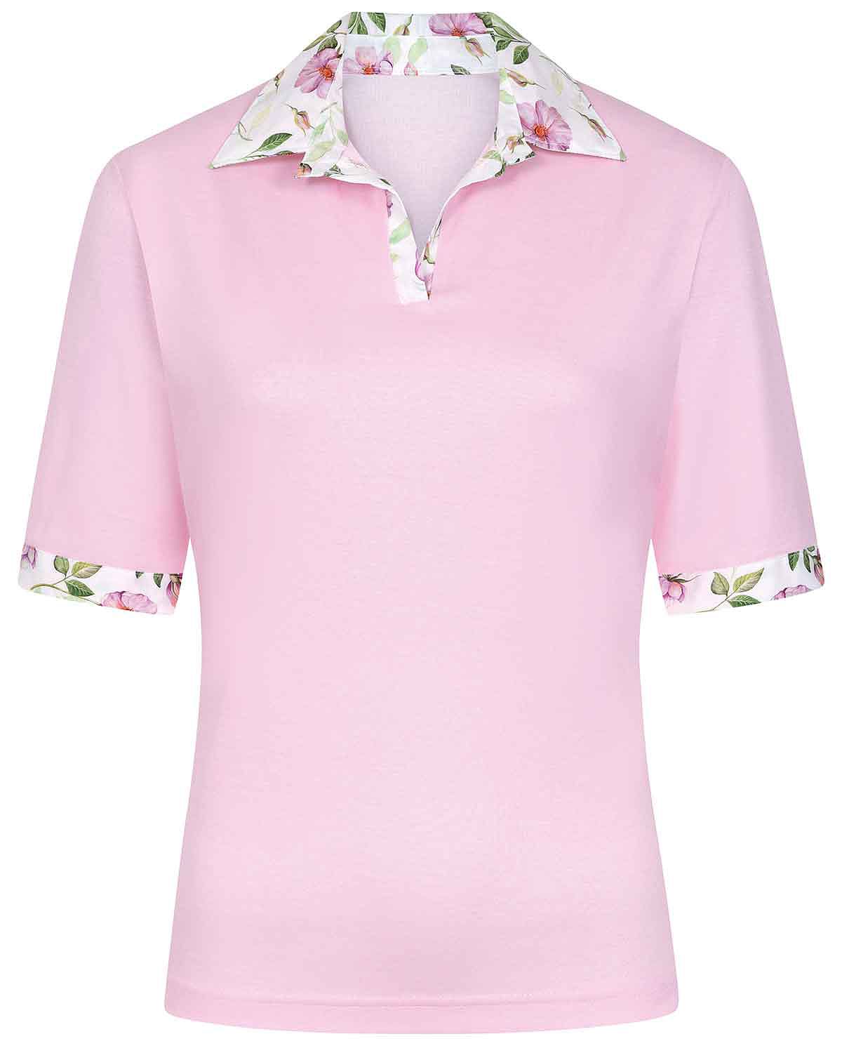Aurora Trimmed Short Sleeve Cotton Polo Top - Image 3 - The Classic Boutique