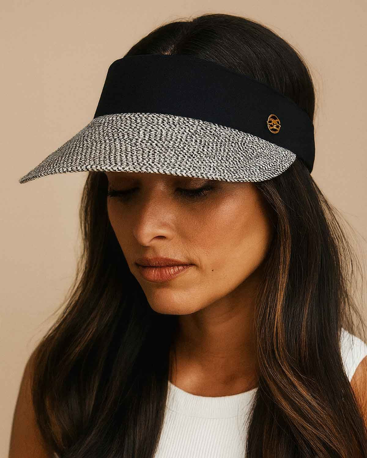 Ladies Sun Visor- Black - The Classic Boutique