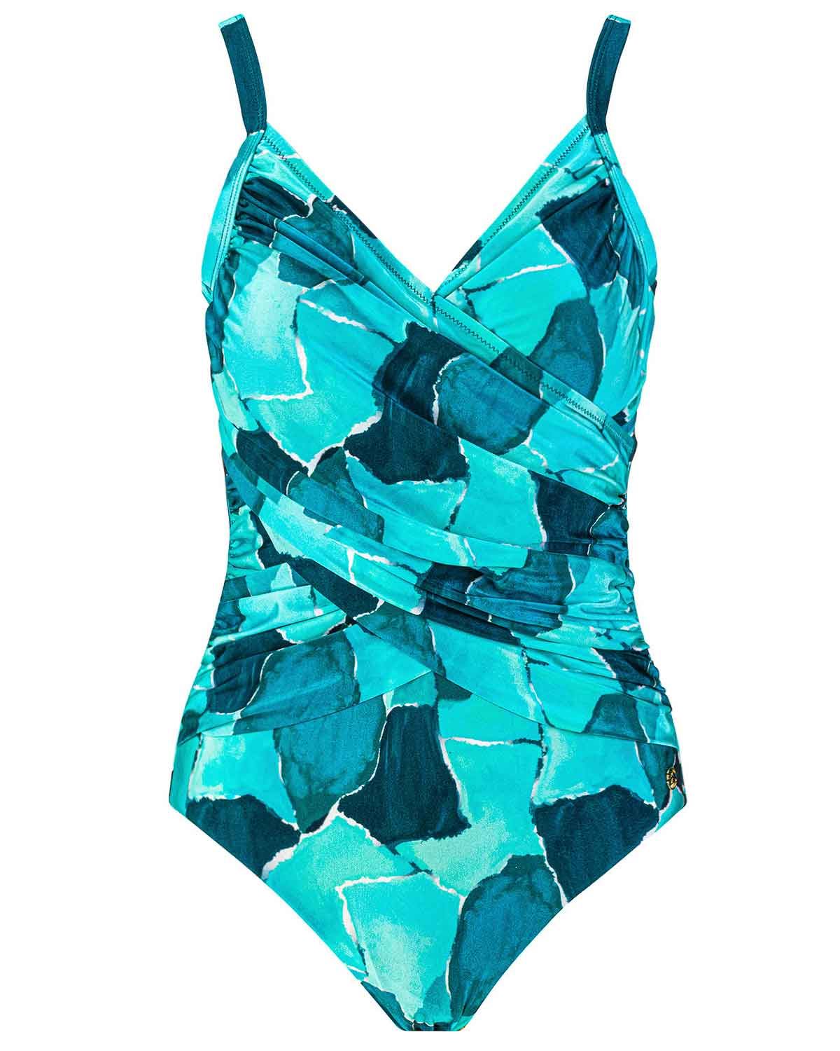 Ladies Printed Crossover Swimsuit - Image 1 - The Classic Boutique