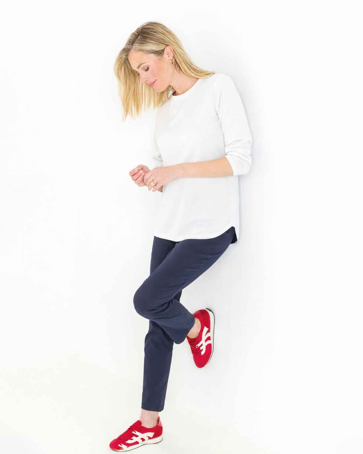 Kara Easycare Pull On Trousers - Navy - The Classic Boutique