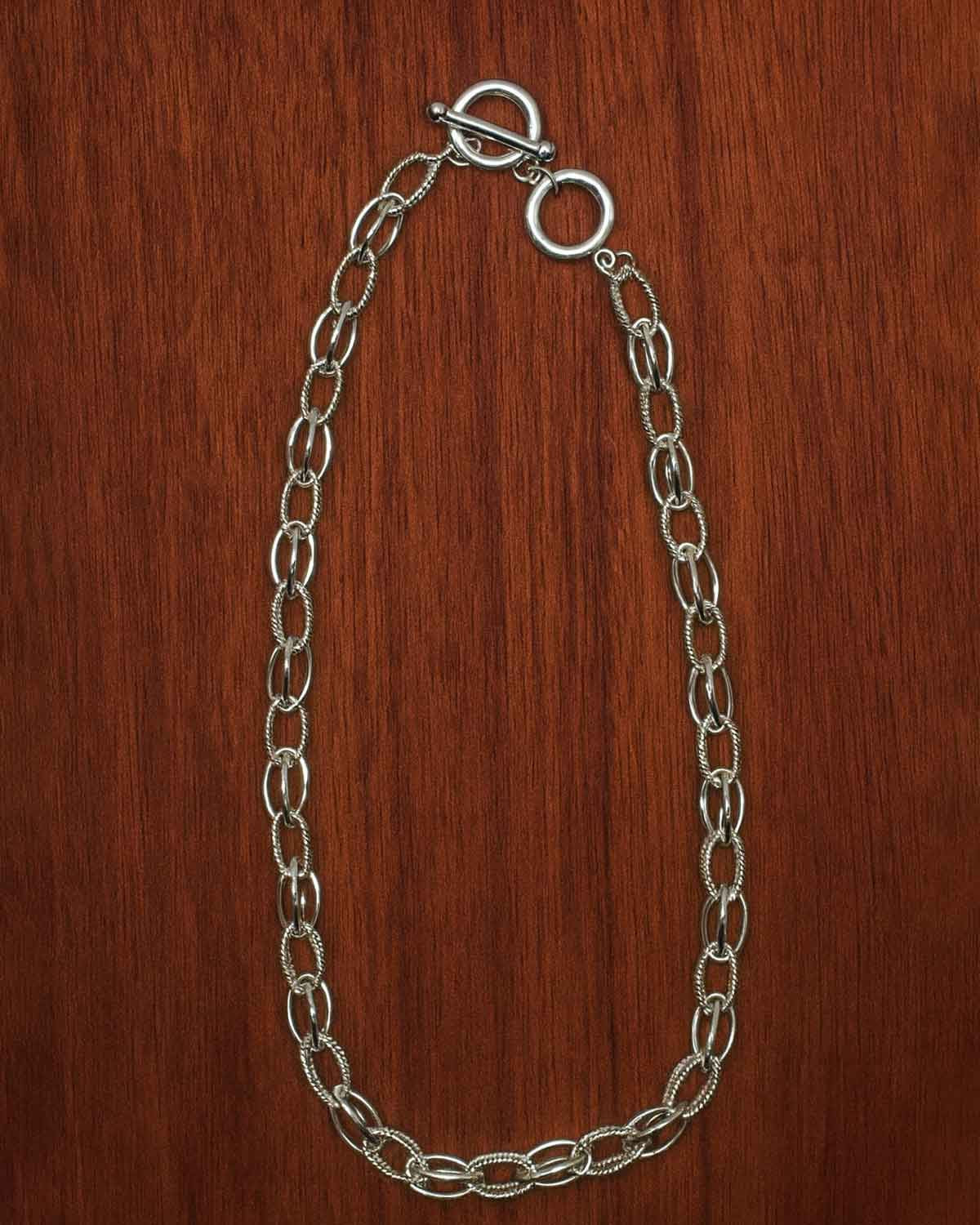 Alexia Silver Effect T-Bar Ladies Necklace - The Classic Boutique