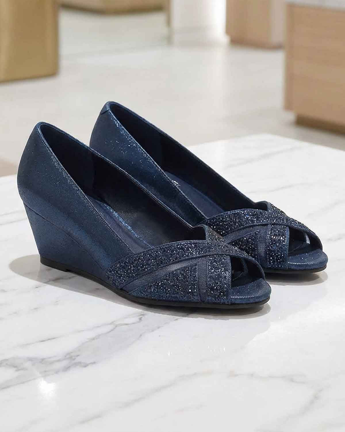 Lunar Adriana wedge Shoe - Navy - Lunar