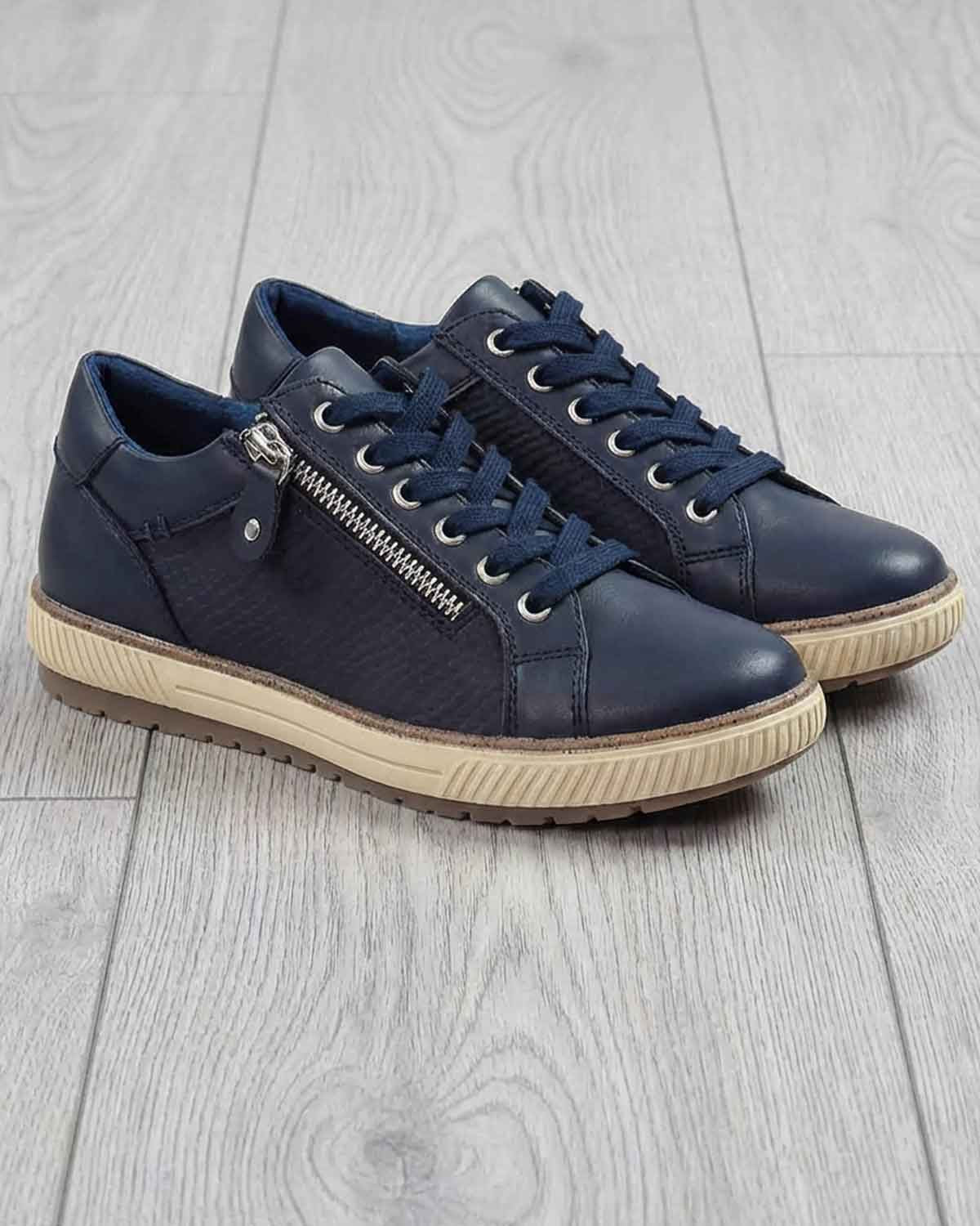 Lunar Shaka Slip On Trainer - Navy - Lunar